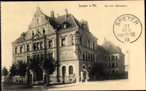 Ak Speyer am Rhein,  kgl. hum. Gymnasium