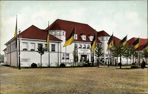 Ak Leipzig in Sachsen, österreichisches Staatgebäude, Weltausstellung für Buchgewerbe 1914