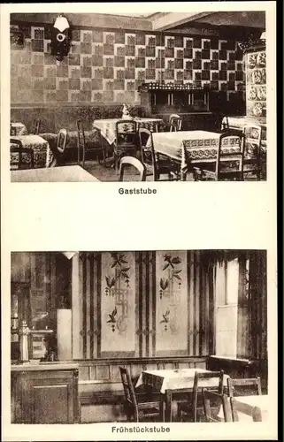 Ak Planitz Zwickau in Sachsen, Restaurant zur Post, Innenansicht