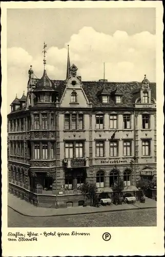 Ak Kahla in Thüringen, Hotel zum Löwen am Markt