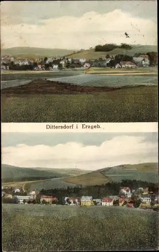 Ak Dittersdorf Amtsberg im Erzgebirge, Ortsansichten