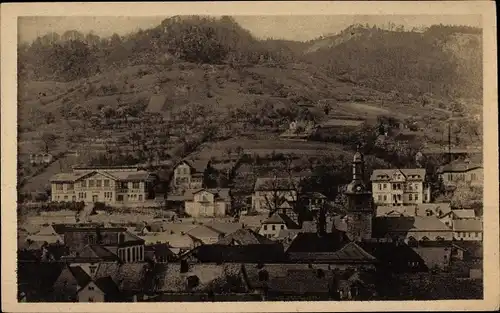 Ak Bad Blankenburg Thüringen, Blick auf Ruine Greifenstein und Allianzhäuser