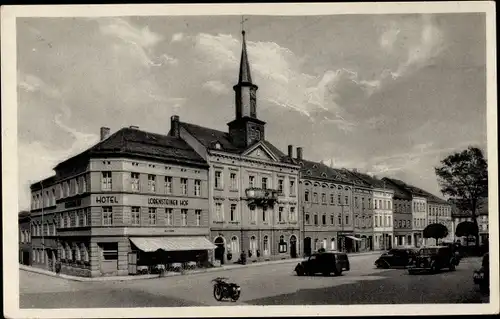 Ak Bad Lobenstein in Thüringen, Marktplatz, Hotel Lobensteiner Hof