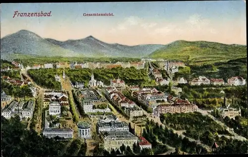 Ak Františkovy Lázně Franzensbad Reg. Karlsbad, Gesamtansicht