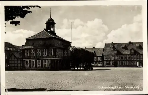 Ak Boizenburg an der Elbe, Stalinplatz, Rathaus