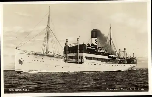 Ak Dampfer SS Heimdall, Stockholms Rederi Ab Svea, Johnson Line