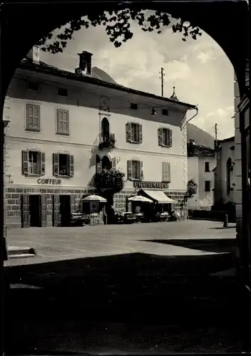 Ak Poschiavo Kanton Graubünden, Coiffeur, Cafe Semadeni