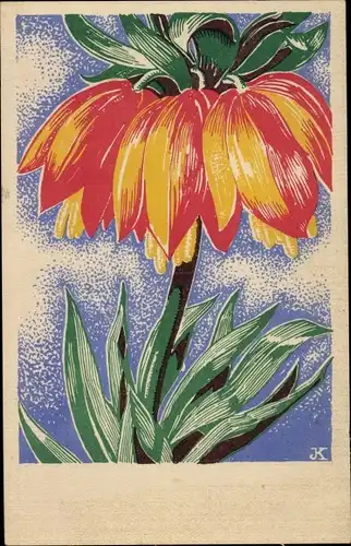 Künstler Ak Kaiserkrone, Blume, Blüte