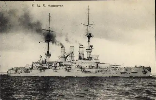 Ak Deutsches Kriegsschiff SMS Hannover, kaiserliche Marine