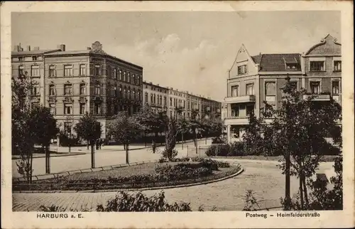 Ak Hamburg Harburg, Postweg Ecke Heimfelderstraße