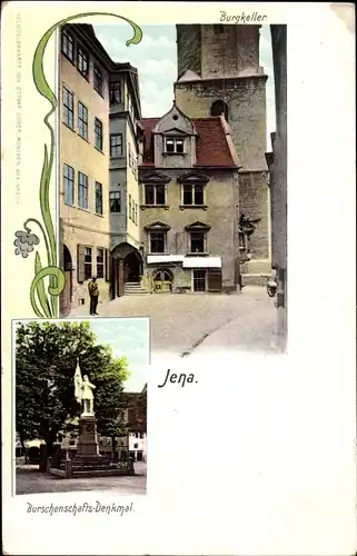Ak Jena in Thüringen, Burgkeller, Burschenschaftsdenkmal