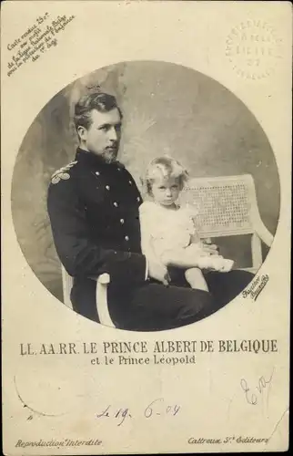 Ak Le Prince Albert de Belgique et le Prince Leopold
