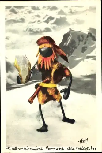 Künstler Ak Terry, L'Abominable homme des neiges, Schneemensch, Yeti