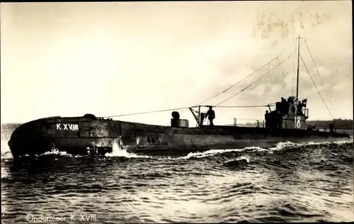 Ak Aufgetauchtes Niederländisches U Boot K XVIII