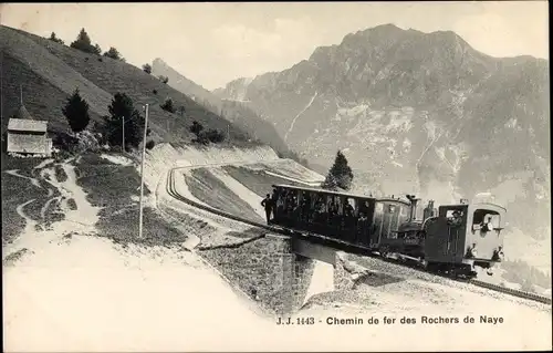 Ak Schweiz, Chemin de fer des Rochers de Naye
