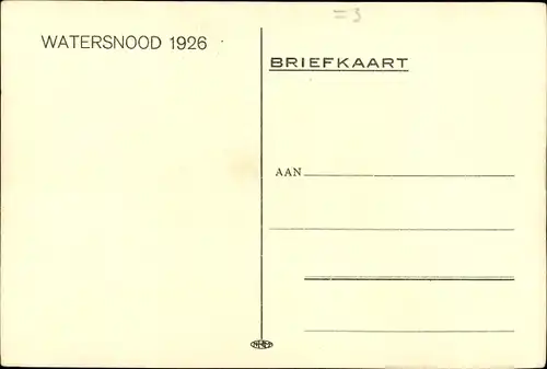 Künstler Ak J. H. van Mastenbroek, Het redden van vee te Balgoy, Watersnood 1926