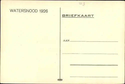 Künstler Ak J. H. van Mastenbroek, Het redden van vee te Balgoy, Watersnood 1926