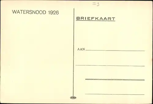 Künstler Ak J. H. van Mastenbroek, De geimproveseerde haven van Alverna, Watersnood 1926