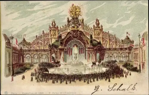 Künstler Litho Schalk, G., Paris, Palais de l'Electricite