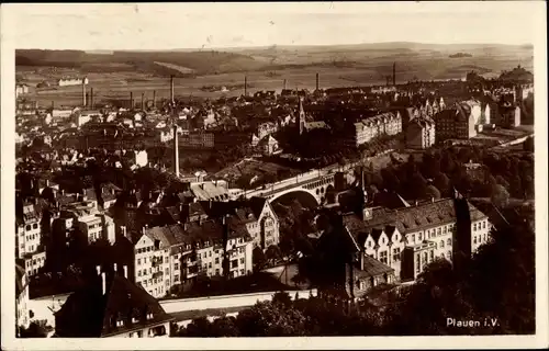 Ak Plauen im Vogtland in Sachsen, Blick auf die Stadt