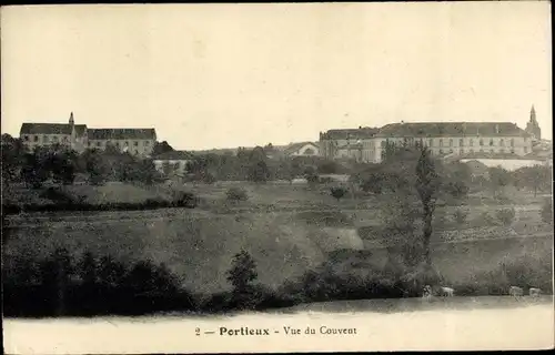 Ak Portieux Vosges, Vue du Couvent