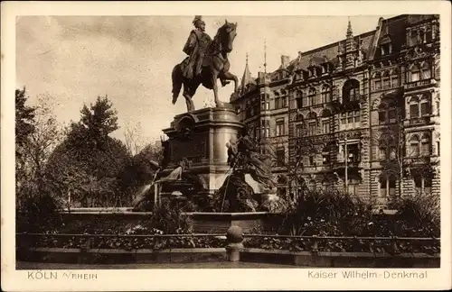 Ak Köln am Rhein, Kaiser-Wilhelm-Denkmal