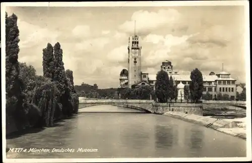 Ak München, Deutsches Museum, Brücke