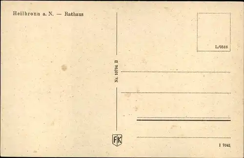 Ak Heilbronn am Neckar, Rathaus