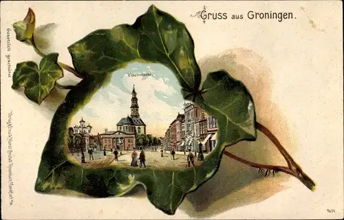 Efeublatt Litho Groningen Niederlande, Vischmarkt