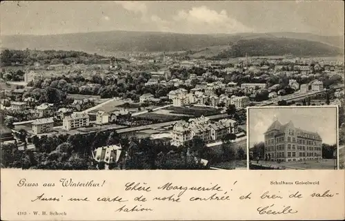 Ak Winterthur Kt Zürich Schweiz, Schulhaus Geiselweid