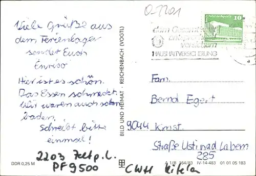 Ak Loissin, Partie auf dem Zeltplatz, Partie am Strand, Strandkörbe