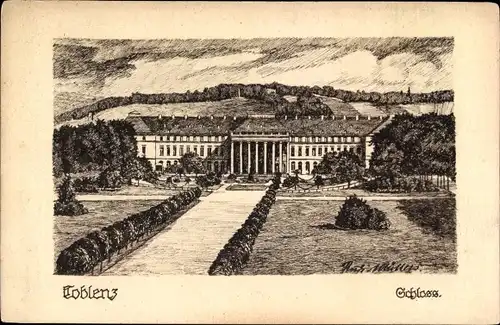 Künstler Ak Müllers, Rudi, Koblenz am Rhein, Schloss