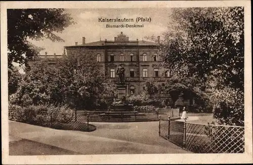 Ak Kaiserslautern in Rheinland Pfalz, Bismarck Denkmal