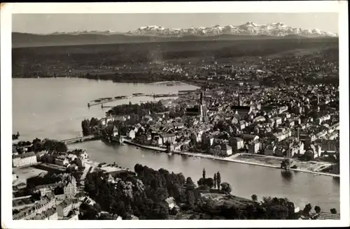 Ak Konstanz am Bodensee, Fliegeraufnahme