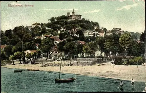 Ak Hamburg Altona Blankenese, Süllberg, Strand