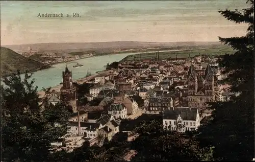 Ak Andernach am Rhein, Panorama