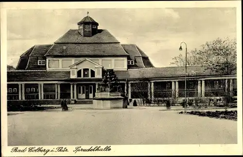 Ak Bad Colberg Heldburg in Thüringen, Sprudelhalle, Außenansicht, Frontansicht