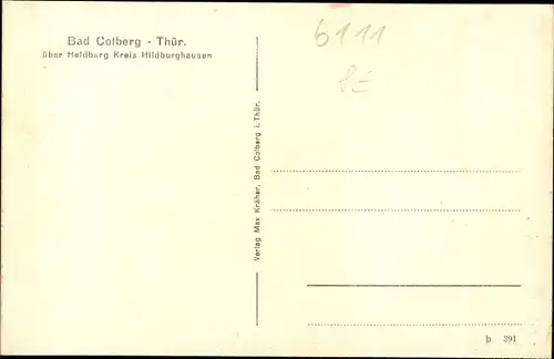 Ak Bad Colberg Heldburg in Thüringen, Sprudelhalle, Außenansicht, Frontansicht