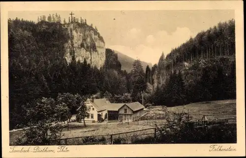 Ak Tambach Dietharz in Thüringen, Gasthaus am Falkenstein, Kreuz