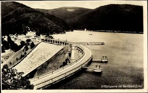 Ak Heimbach in der Eifel, Urfttalsperre, Fluss, Talsperre