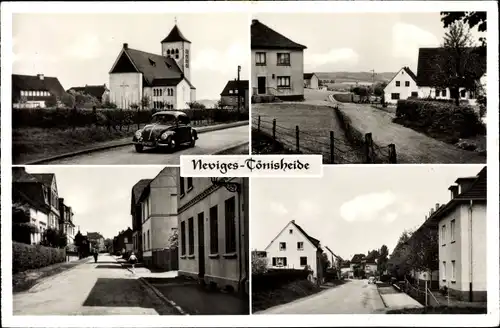 Ak Tönisheide Neviges Velbert in Nordrhein Westfalen, verschiedene Straßenpartien