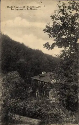 Ak Saint Léonard de Noblat Haute Vienne, La Campagne, Le Martinet