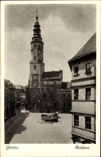 Ak Görlitz in der Lausitz, Rathaus, Außenansicht