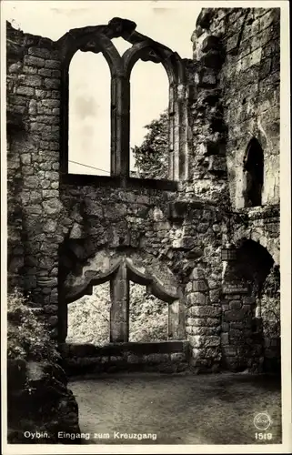 Ak Oybin in der Oberlausitz, Eingang zum Kreuzgang, Ruine