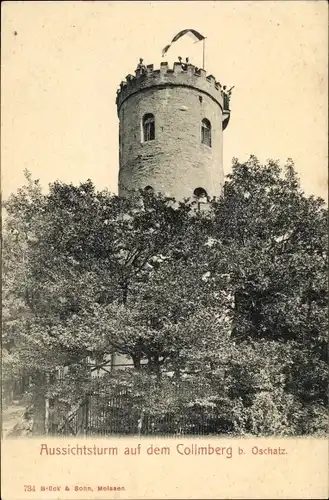 Ak Collmberg Collm Wermsdorf Sachsen, Aussichtsturm auf dem Collmberg