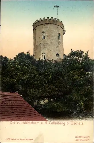 Ak Collmberg Collm Wermsdorf Sachsen, Der Aussichtsturm auf dem Collmberg