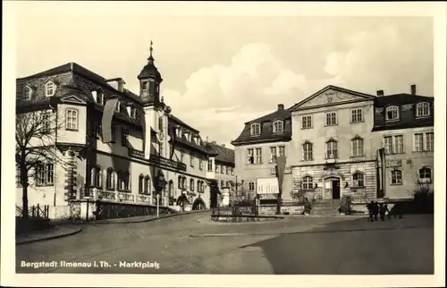 Ak Ilmenau in Thüringen, Marktplatz