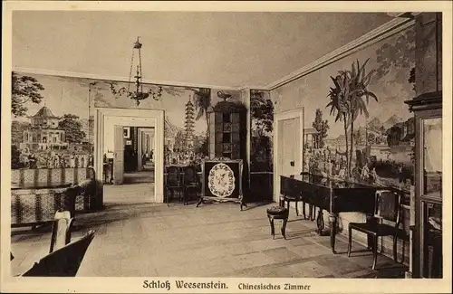 Ak Weesenstein Müglitztal, Schloss Weesenstein, Chinesisches Zimmer