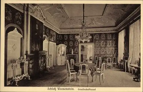 Ak Weesenstein Müglitztal, Schloss Weesenstein, Gesellschaftssaal
