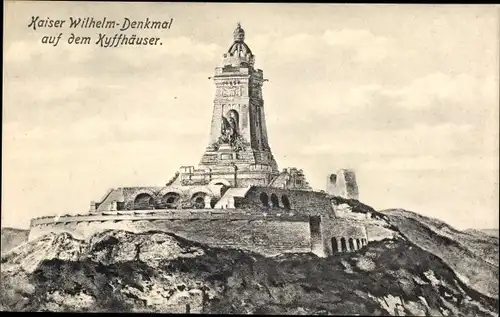 Ak Steinthaleben Kyffhäuserland in Thüringen, Kyffhäuser, Kaiser Wilhelm Denkmal